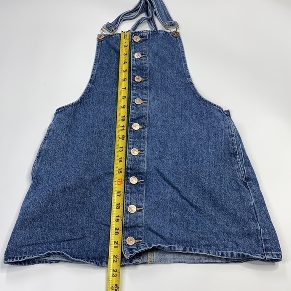 Forever21 Overall Denim Button Front Jumper Dress Size Small - Picture 5 of 7